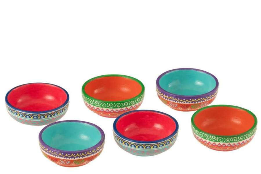 BOX OF 6 BOWLS MUMBAI TERRACOTTA MIX