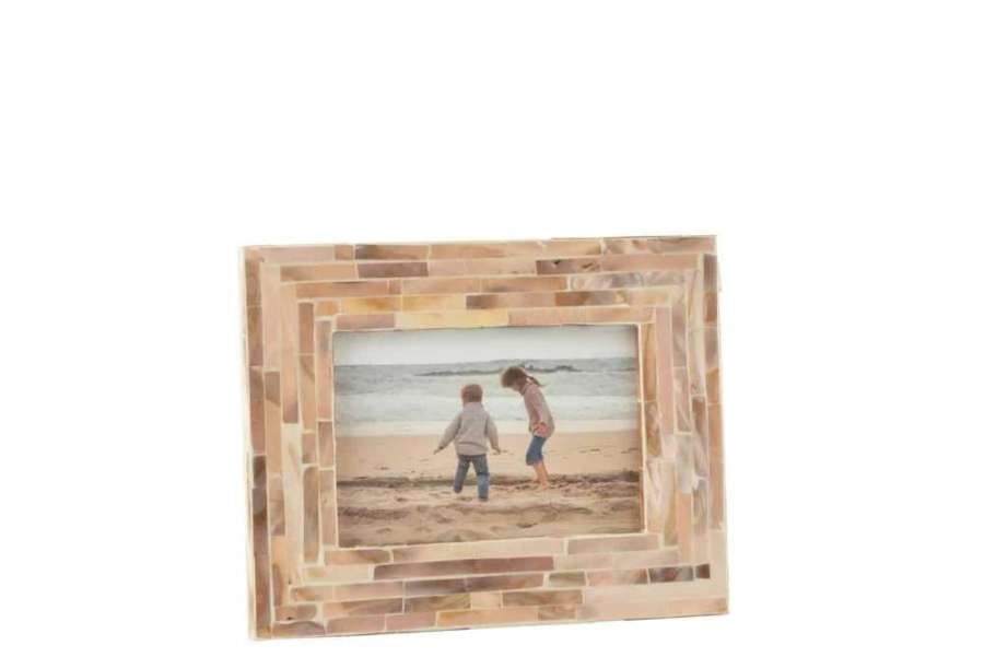 PHOTOFRAME NUYE SHELLS/MDF BEIGE 10x15cm