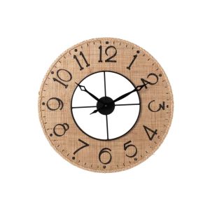 CLOCK SODI MDF NATURAL/BLACK