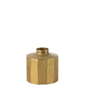 VASE SQUARE METAL GOLD SMALL