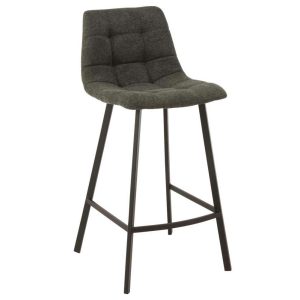 BARSTOOL STEPHANE  TEXTILE/METAL DARK GREY