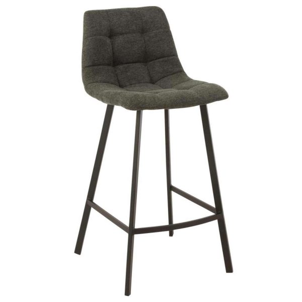 BARSTOOL STEPHANE  TEXTILE/METAL DARK GREY