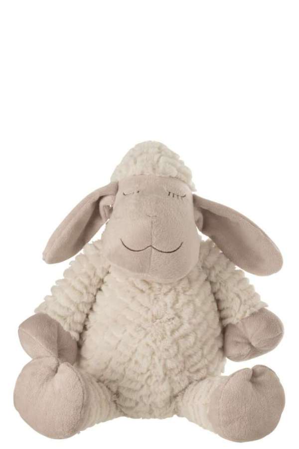 SHEEP PLUSH TEXTILE WHITE/BEIGE LARGE