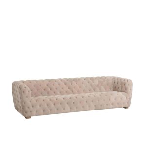 COUCH 3 SEATS BUTTONS SUEDE BEIGE