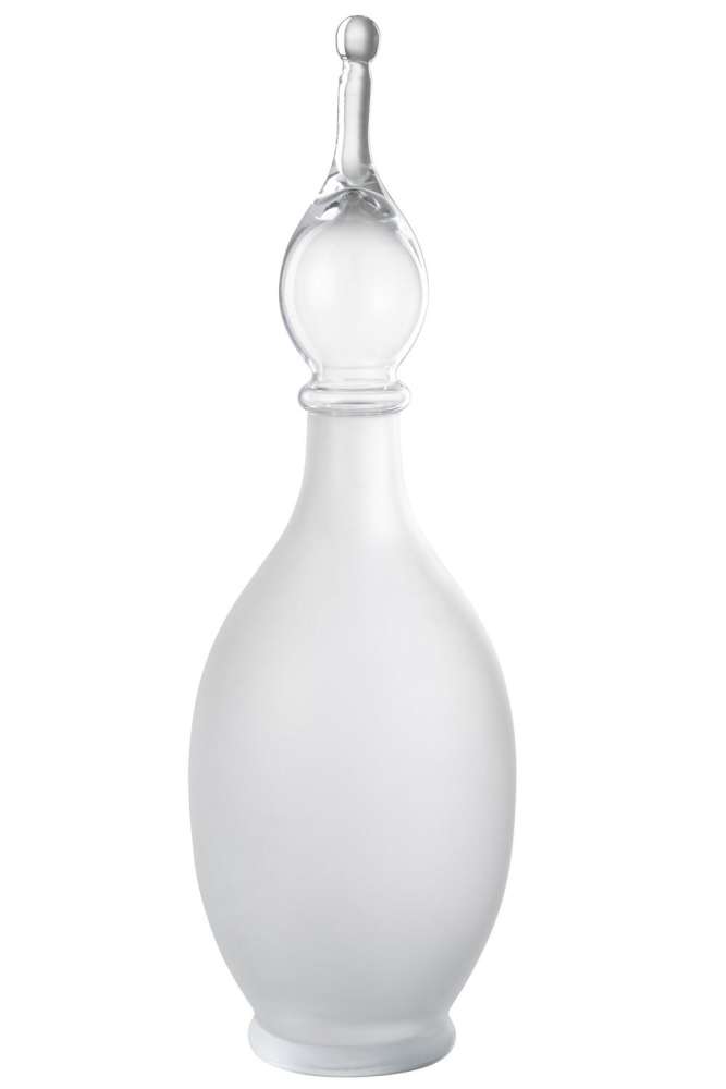 VASE+CAP PHIAL DECO JO GLASS TRANSPARENT LARGE
