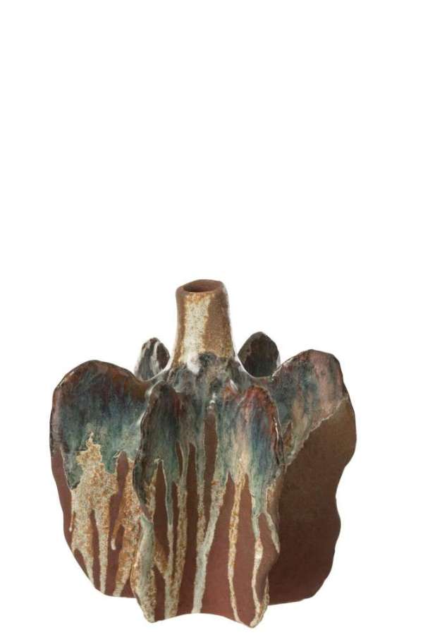 VASE NAGA CERAMIC  RUSTY BROWN MEDIUM