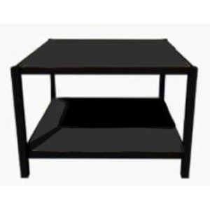 SHOP IN SHOP PRESENTATION TABLE SET 2PLANKS LOW METAL BLACK/WOOD MELAMINE OAK SMALL