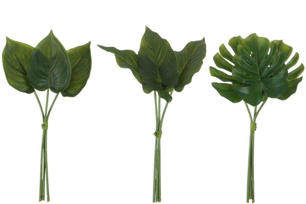 PHILODENDRON BUNDLE PLASTIC GREEN ASSORTMENT OF 3