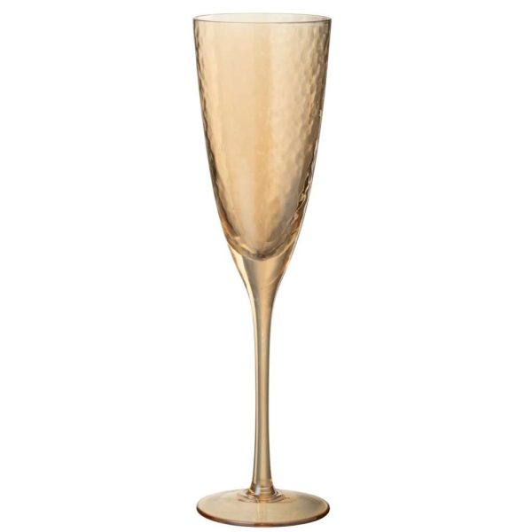 CHAMPAGNE GLASS GLASS GOLD COLORED