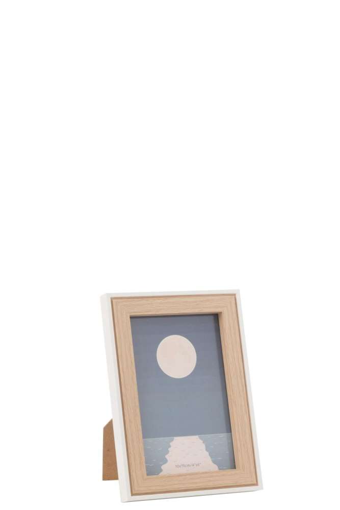 PHOTO FRAME CHLOE MDF NATURAL/WHITE SMALL