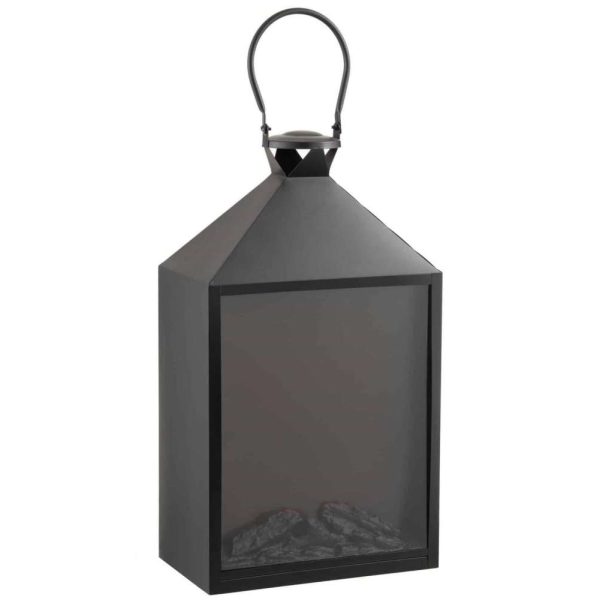 HEARTH LED LANTERN BLACK