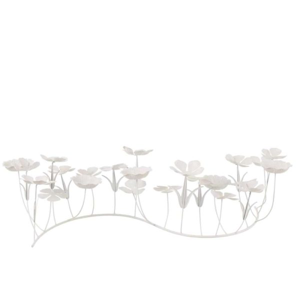 DECORATION FLOWERS METAL WHITE LARGE