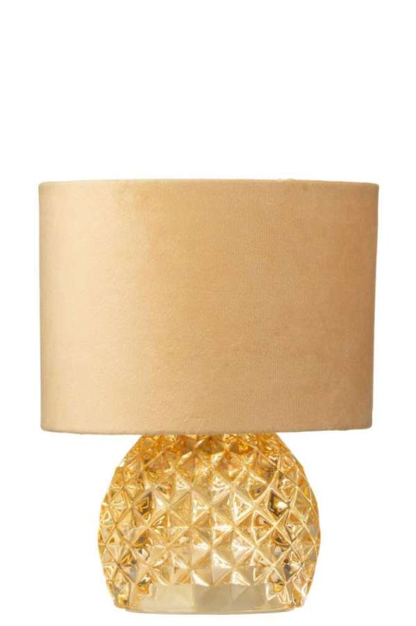 TABLE LAMP GLASS LED GOLD COLORED