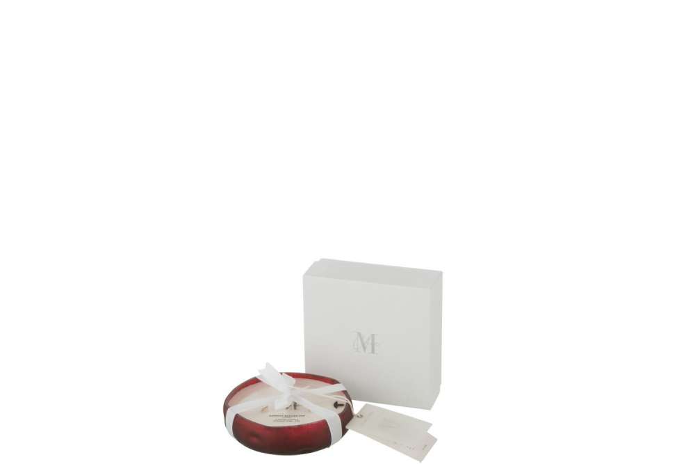 SCENTED CANDLE M-CHIC GLASS RED SMALL-15H