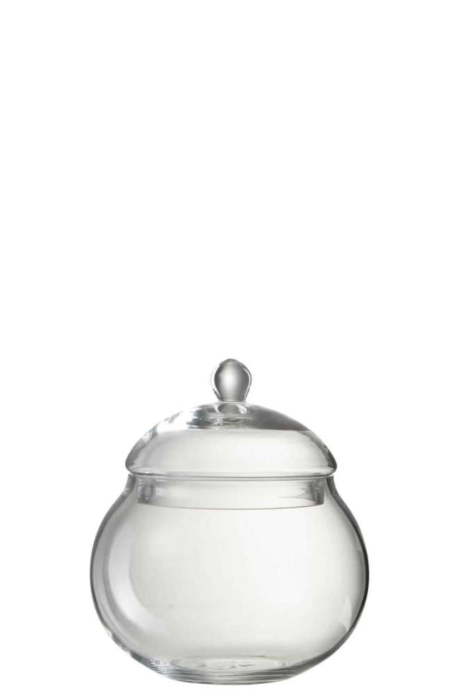 STORAGE JAR LID ORB GLASS TRANSPARENT MEDIUM