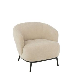 LOUNGE CHAIR MARS POPLAR WOOD/FOAM BEIGE