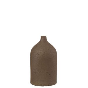 VASE ENYA BOTTLE CERAMIC BROWN MEDIUM