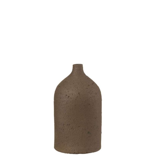 VASE ENYA BOTTLE CERAMIC BROWN MEDIUM