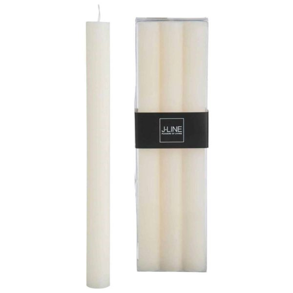 BOX 6 TABLE CANDLE VANILLA -9H