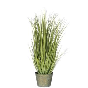 GRASSES WILD IN POT METAL GREEN PLASTIC GREEN LARGE