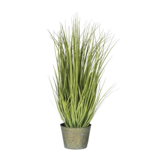GRASSES WILD IN POT METAL GREEN PLASTIC GREEN LARGE