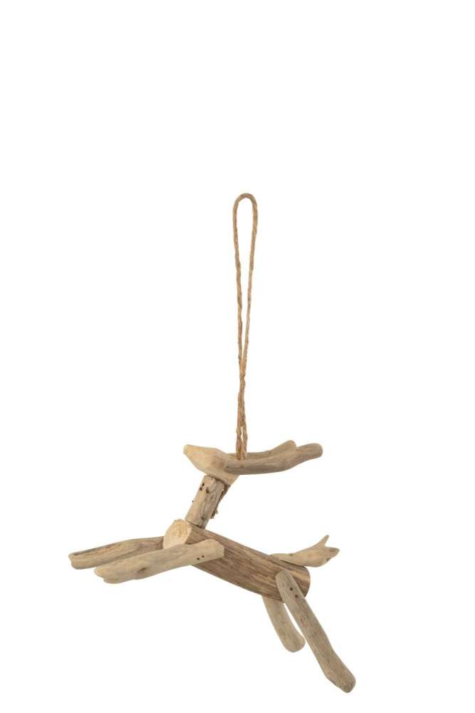 REINDEER HANGING DRIFT WOOD NATURAL
