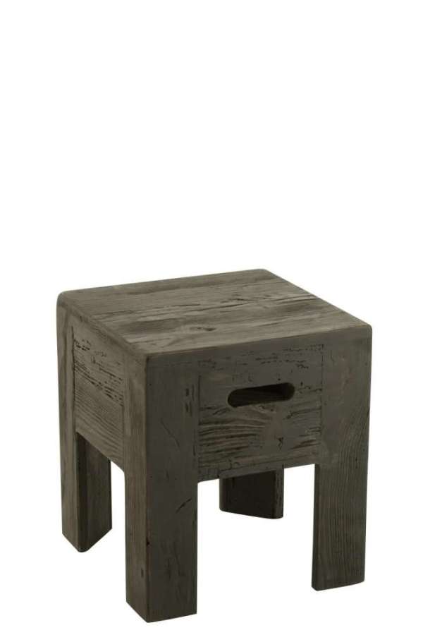 STOOL WILL PINE WOOD BLACK