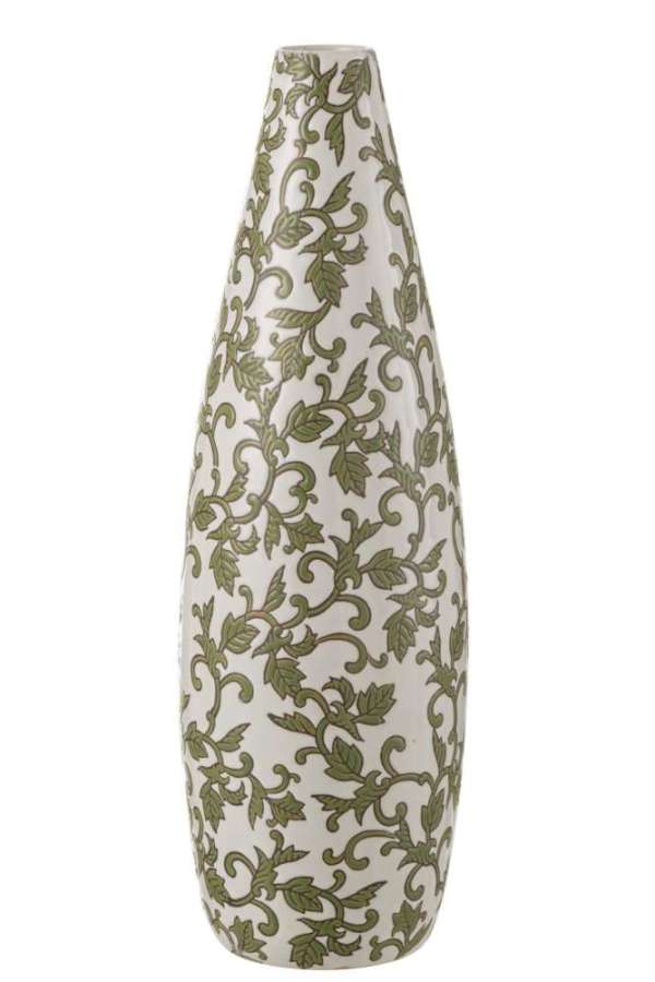 VASE YEZI  PORCELAIN GREEN/WHITE