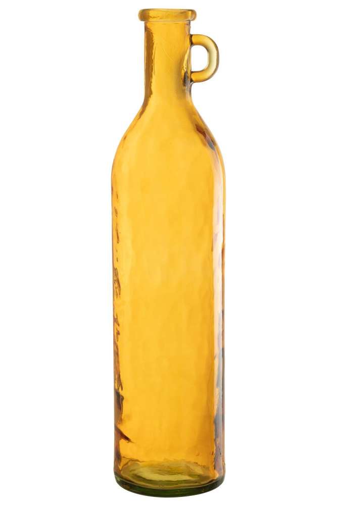 VASE BOTTLE CYLINDER OCHRE