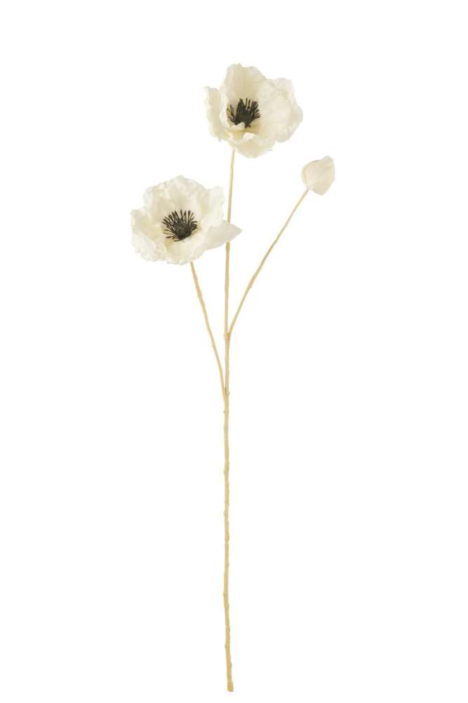 POPPY SPRAY ARTIFICIAL WHITE