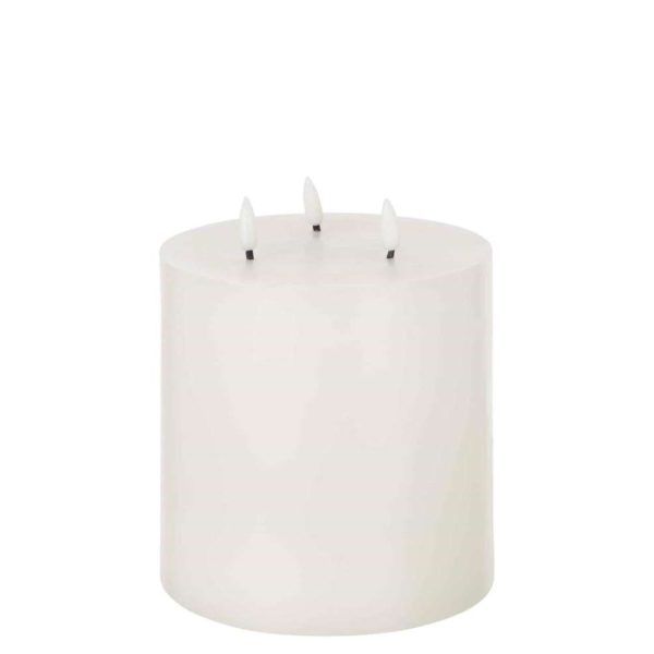 CANDLE LED 3 FLAMES WHITE LARGE