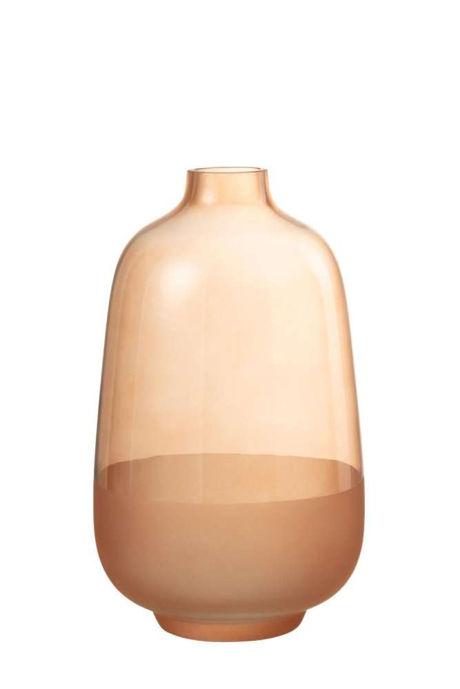VASE HANY GLASS PEACH LARGE