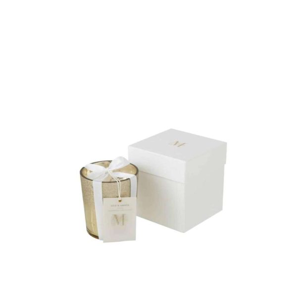 SCENTED CANDLE M-CHIC GLASS GOLD SMALL-48H