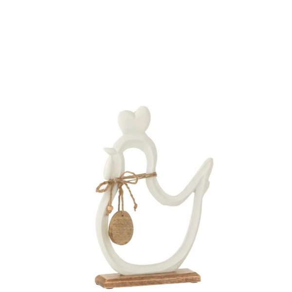 HEN EGG NECKLACE ALUMINIUM WHITE LARGE