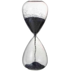 HOURGLASS PEARLS GLASS BLACK EXTRA LARGE