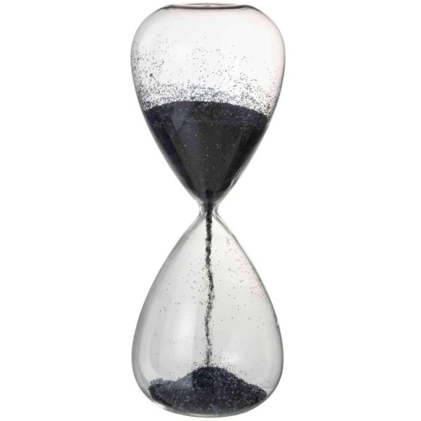 HOURGLASS PEARLS GLASS BLACK EXTRA LARGE