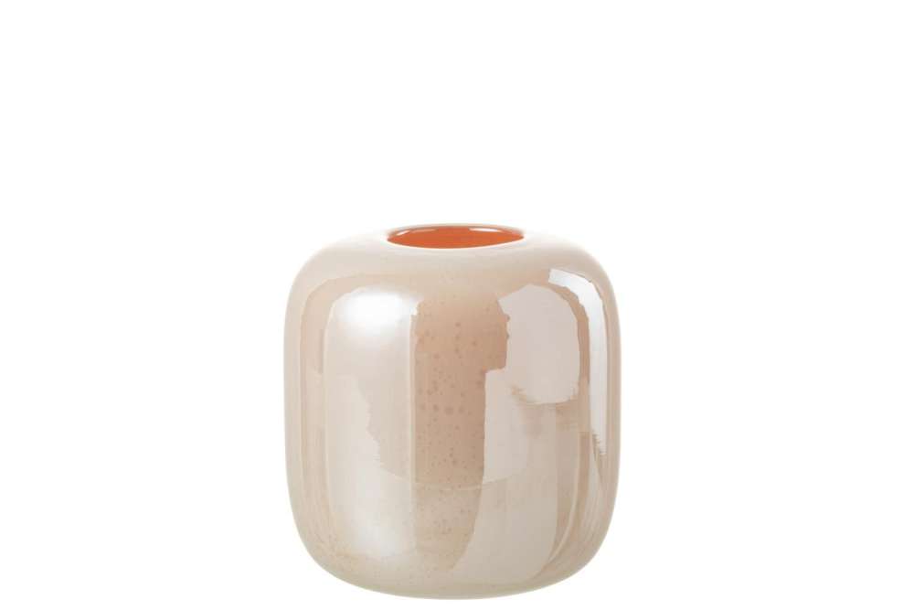 VASE JULIEN GLASS ORANGE/PINK SMALL