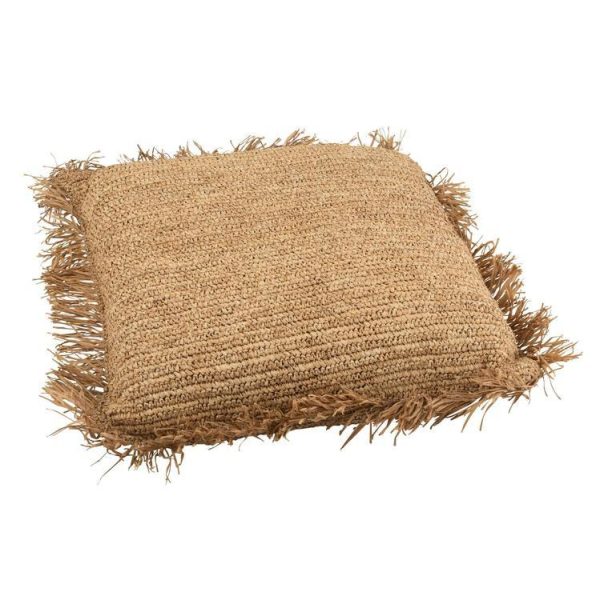 CUSHION SQUARE RAFFIA NATURAL LARGE