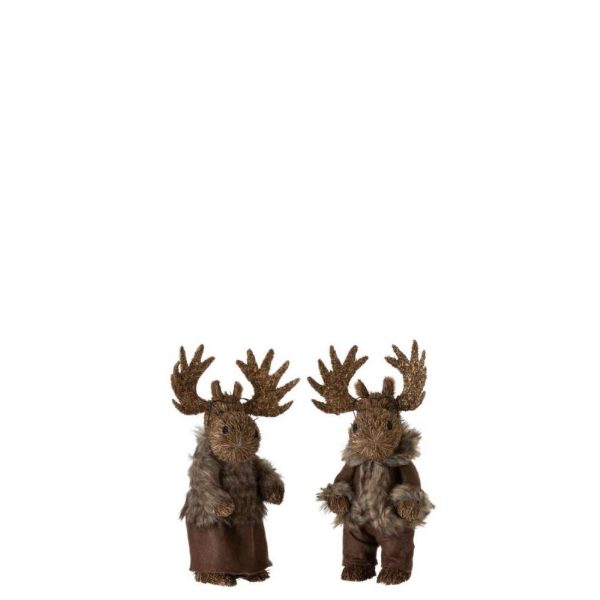 ELK STANDING STRAW BROWN SMALL ASSORTMENT OF 2