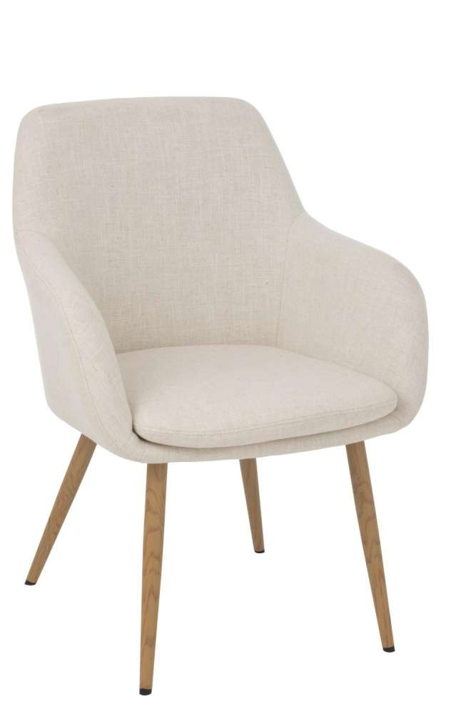 CHAIR MILES STEEL/FOAM IVORY