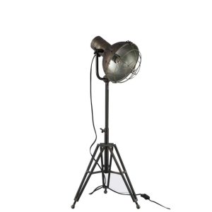 STANDING LAMP ROUND METAL GREY