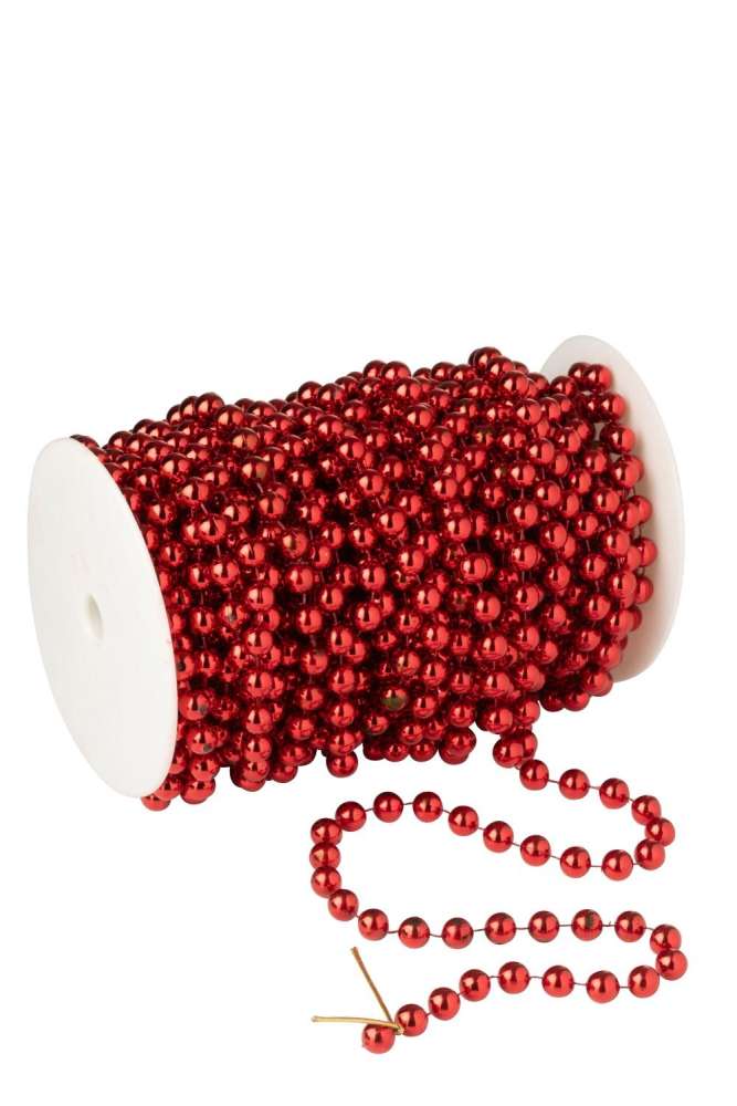 GARLAND ROLL 20M LARGE BEADS PS RED