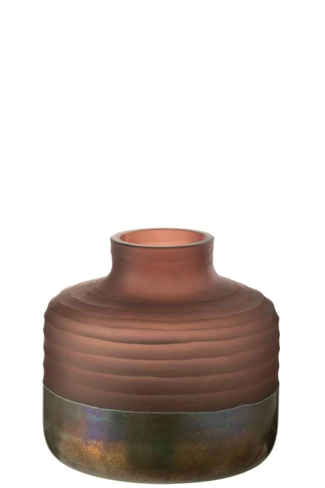 VASE MATTE/SHINY GLASS PINK SMALL