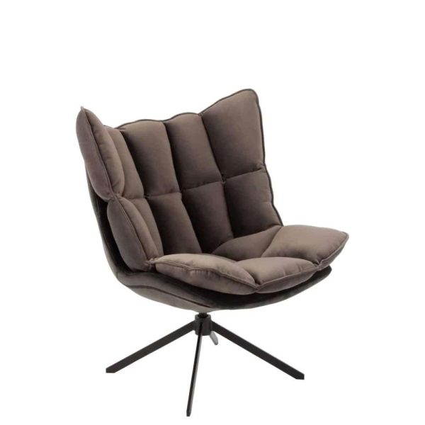CHAIR RELAX CUSHION ON FRAME TEXTILE/METAL GREY