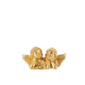 ANGEL COUPLE THINKING POLY GOLD