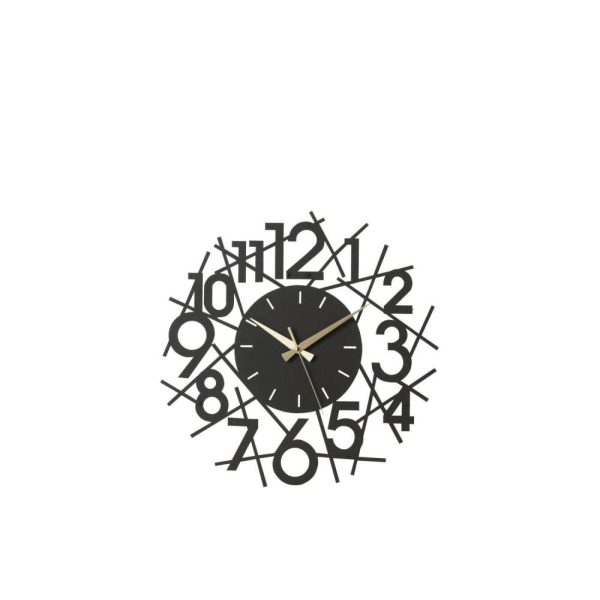 CLOCK NUMBERS METAL BLACK