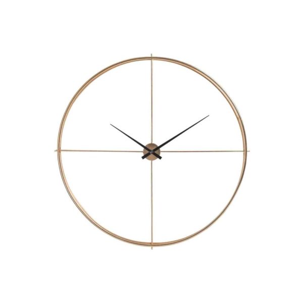 CLOCK ROUND METAL GOLD