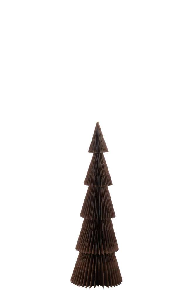 CHRISTMAS TREE FOLDING PAPER BROWN SMALL