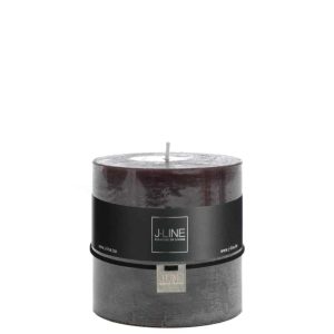 CYL. CANDLE BROWN/BLACK -64H