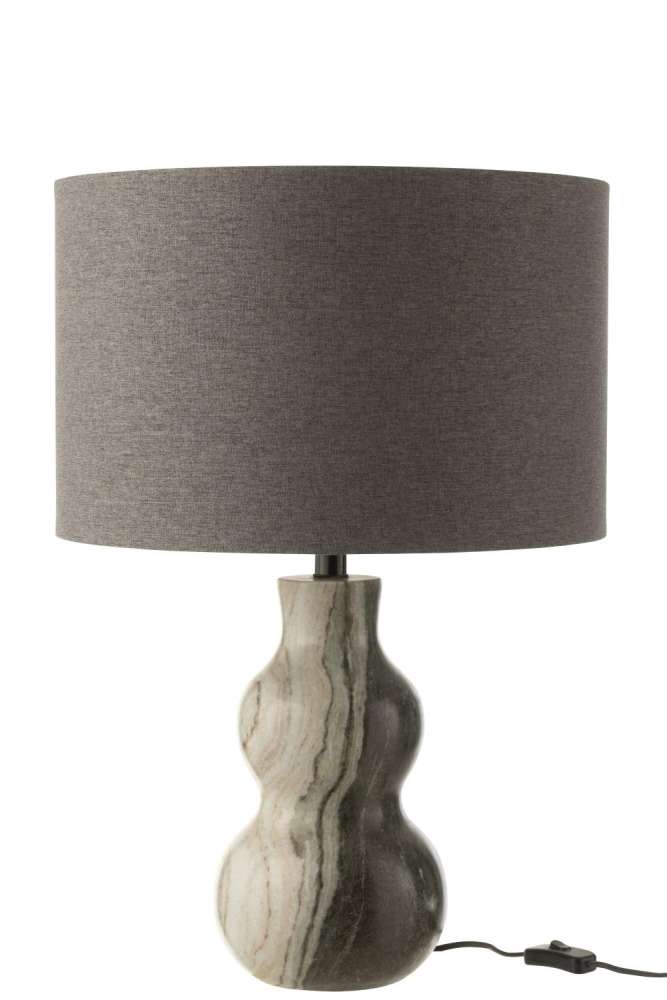 TABLE LAMP BASE MARBLE BLACK/LIGHT GREY